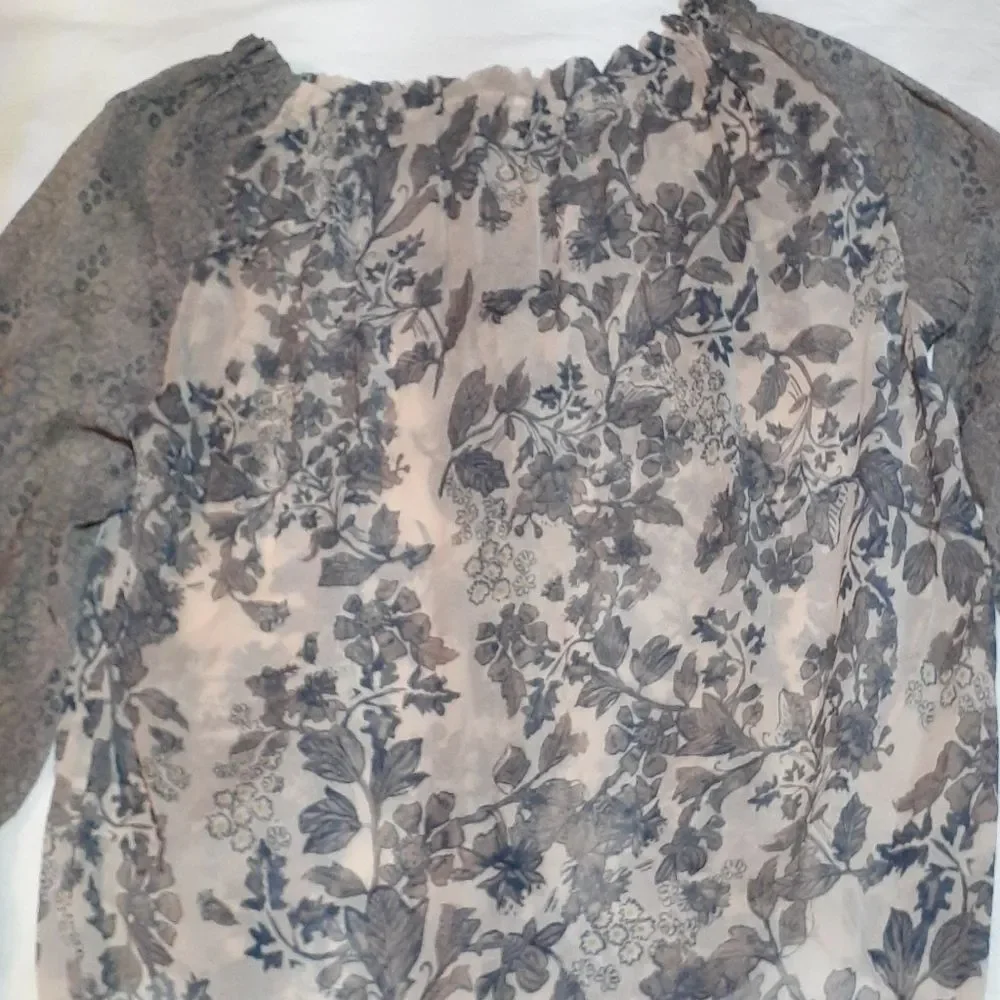 Free People Hendrix Delicate Sheer Peasant Blouse‎